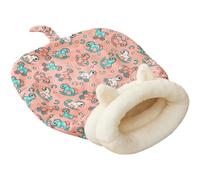 Cozy Pet Nest for Cats and Dogs, Soft Plush Cat Dog Sleeping Bag, Self-Warming Feline Bed, Indoor Pet Nest for Small Dogs and Cats, Comfortable All-Season Portable Pet Bed (A)
