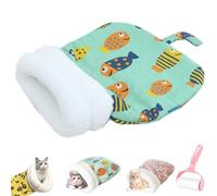 Cozy Pet Nest for Cats and Dogs, Soft Plush Self-Warming Pet Nest,360° Warm Semienclosed Indoors Feline Bed,Portable Calming Pet Sleeping Sack for All Seasons