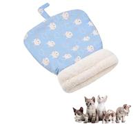 Cozy Pet Nest for Cats and Dogs, Soft Plush Sleeping Bag, Portable Pet Nest, Self-Warming Bed, Small Dog Cat Bed for All Seasons Indoors (Blue,35 * 45cm/14 * 17.7in)