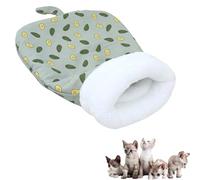 Cozy Pet Nest for Cats and Dogs, Soft Plush Sleeping Bag, Portable Pet Nest, Self-Warming Bed, Small Dog Cat Bed for All Seasons Indoors (Avocado,35 * 45cm/14 * 17.7in)