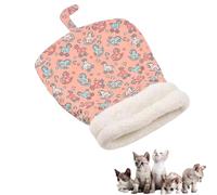 Cozy Pet Nest for Cats and Dogs, Soft Plush Sleeping Bag, Portable Pet Nest, Self-Warming Bed, Small Dog Cat Bed for All Seasons Indoors (Pink,45x55cm/17.7x21.6in)