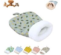 Cozy Pet Nest for Cats and Dogs, Soft Warm Cat Dog Sleeping Bag, House Warm Cave Sleeping Nest Bed for Small Cats or Dogs (Avocado,M)