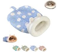 Cozy Pet Nest for Cats and Dogs, Thrivenget Cozy Pet Nest, 360° Wrap Soft Plush Cat Dog Sleeping Bag for Indoor, Semi-Enclosed Design, 2 Sizes Soft Plush Feline Bed (Blue Rabbit)