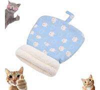 Cozy Pet Nest For Cats and Dogs, Winter Sleeping Bag for Indoor Cats & Dogs, Comfy Donut Cat Nest with Drilling Hole Bedding, for Catss & Small Dogss, Semi-Enclosed Design (Blue,14×18 in)