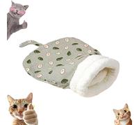 Cozy Pet Nest For Cats and Dogs, Winter Sleeping Bag for Indoor Cats & Dogs, Comfy Donut Cat Nest with Drilling Hole Bedding, for Catss & Small Dogss, Semi-Enclosed Design (Gray,14×18 in)