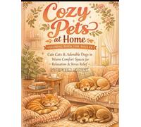 Cozy Pets at Home Coloring Book: Cute Cats & Adorable Dogs in Warm Comfort Spaces for Relaxation, Stress Relief & Mindfulness