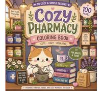 Cozy Pharmacy: Bold & Easy Coloring Book with 50 Cute Pharmacy Scenes, Kawaii Medicine Friends, Cozy Self-Care Moments, and Relaxing Designs for Adults & Teens (Cozy Health Adventures)