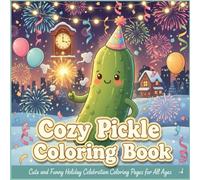 Cozy Pickle New Year Coloring Book: Cute and Funny New Year Celebration Coloring Pages for Kids and Adults - Cozy Holiday Scenes with Fireworks, Parties, and Festive Fun