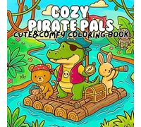 Cozy Pirate Pals Cute & Comfy Coloring Book: Bold and Easy Sea Voyages Hidden Gold Island Adventures Cute Crew Members and Relaxing Coloring Fun