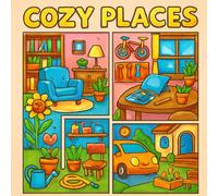 Cozy Places: An Adult Coloring Book Featuring Hygge Interiors, Comfy Cabins, and Relaxing Home Decor for Stress Relief and Mindfulness