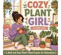 Cozy Plant Girl Coloring Book: Bold and Easy Coloring Book for Women with Calming Plants, Cozy Rooms, and Peaceful Moments for Stress Relief and Relaxation