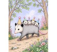 Cozy Possums: Tiny Tails & Party Trails A Whimsical Notebook