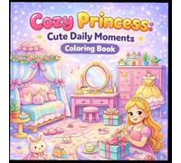 Cozy princess : cute daily moments coloring book: A Sweet & Magical Coloring Book for Kids Ages 4-8
