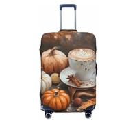 Cozy Pumpkin Spice Latte - Fundas protectoras elásticas para equipaje de viaje, 45,7 a 81,3 cm, Black, XL