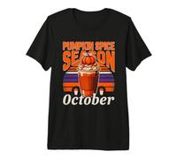 Cozy Pumpkin Spice Season Octubre Coffee Lover Camiseta Premium