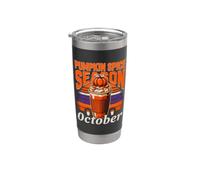 Cozy Pumpkin Spice Season Octubre Coffee Lover Vaso térmico de acero inoxidable de doble pared
