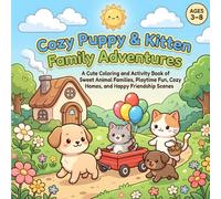 Cozy Puppy & Kitten Family Adventures: A Cute Coloring and Activity Book of Sweet Animal Families, Playtime Fun, Cozy Homes, and Happy Friendship Scenes