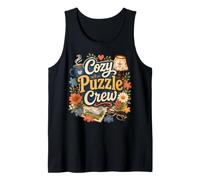 Cozy Puzzle Crew Actividad Nocturna Familiar Camiseta sin Mangas