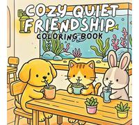 Cozy Quiet Friendship Coloring Book: Adorable Animal Companions Sharing Calm Everyday Moments - A Stress-Relief Coloring Book for Adults, Teens & Kids Who Love Cute Kawaii Scenes