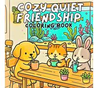 Cozy Quiet Friendship Coloring Book: Bold and Easy Calm Scenes of Introvert Companionship and Relaxing Everyday Life