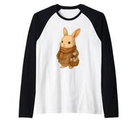 Cozy Rabbit Pascua Lindo Conejo Retro Cottagecore Spring Vibes Camiseta Manga Raglan