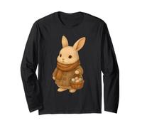 Cozy Rabbit Pascua Lindo Conejo Retro Cottagecore Spring Vibes Manga Larga