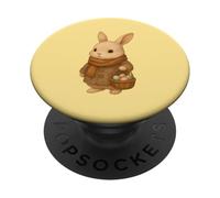 Cozy Rabbit Pascua Lindo Conejo Retro Cottagecore Spring Vibes PopSockets PopGrip Adhesivo