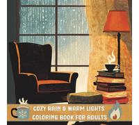 Cozy Rain & Warm Lights Coloring Book for Adults: A Rainy Day Cozy Coloring Book with 80 Bold & Easy Scenes-Windows, Cafes, Reading Nooks, City Strolls & Cottage Comfort