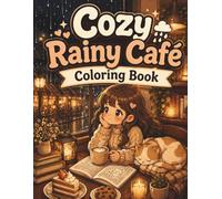 Cozy Rainy Café Coloring Book: Simple Cozy Scenes Inspired by Quiet Indoor Life