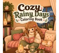 Cozy Rainy Days Coloring Book: Cute and Relaxing Coloring Pages Featuring Cozy Girls, Rainy Day Activities, Bookstores, Cafés, Warm Drinks, Creative ... Moments for Teens and Adults (30 Page Studio)