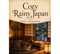 Cozy Rainy Japan Adult Coloring Book: Quiet Japanese Rooms