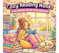 Cozy Reading Nooks Coloring Book: Bold and Easy Designs of Aesthetic Girls and Relaxing Reading Spaces