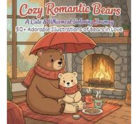 Cozy Romantic Bears: 50+ Adorable Illustrations of Bears in Love; A Cozy Aesthetic Coloring Book for Girls, Teens, and Adults seeking Relaxation and Stress Relief