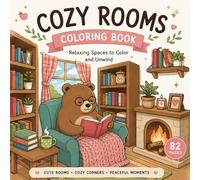 Cozy Room Coloring Book: Relaxing Space to color and Unwind, A Cute Coloring Book with Sleepy Cats, Cozy Pet Corners, Tiny Rooms, and Relaxing Isometric Interiors