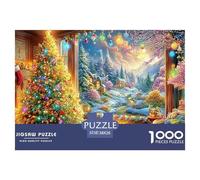 Cozy Room with Glowing Christmas Tree Puzzle De 1000 Piezas Estilo Navideño Educativo Y Desafiante, Reciclado 38x26cm/1000pcs
