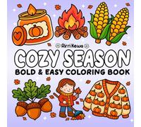 Cozy Season: Bold & Easy Coloring Book for Adults and Kids, Big and Simple Designs for Relaxation, Featuring Autumn Items (Bold and Easy Coloring Books)