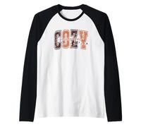 Cozy Season Otoño Invierno Texto Warm Vibes Camiseta Manga Raglan