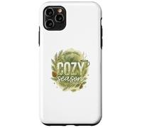 Cozy Season Watercolor Evergreen Wreath with Mug Carcasa para iPhone 11 Pro MAX