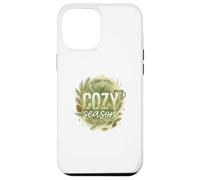 Cozy Season Watercolor Evergreen Wreath with Mug Carcasa para iPhone 12 Pro MAX