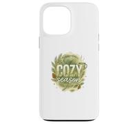 Cozy Season Watercolor Evergreen Wreath with Mug Carcasa para iPhone 13 Pro MAX