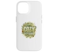 Cozy Season Watercolor Evergreen Wreath with Mug Carcasa para iPhone 14