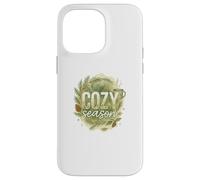 Cozy Season Watercolor Evergreen Wreath with Mug Carcasa para iPhone 14 Pro MAX