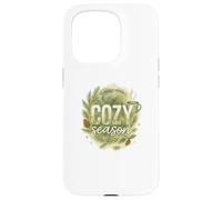 Cozy Season Watercolor Evergreen Wreath with Mug Carcasa para iPhone 15 Pro