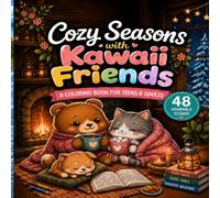 Cozy Seasons with Kawaii Friends: A Coloring Book for Teens & Adults | 48 Adorable Scenes Through Spring, Summer, Autumn & Winter