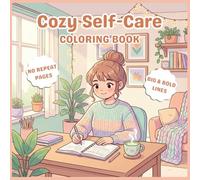 Cozy Self-Care Coloring Book: A Big & Bold Easy Coloring Book Featuring Skincare Routines, Spa Days, and Cozy Bedroom Vibes to Soothe Anxiety (Simple Designs for Adults & Teens)