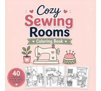 Cozy Sewing Rooms Coloring Book: 40 Relaxing Sewing Studios, Craft Corners, Quilting Spaces and Creative Retreats to Color for Stress Relief and Mindful Relaxation