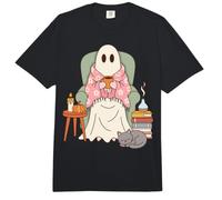 Cozy Sheet Ghost Reading Nook Halloween Fall Vibes Comfort Colors Adult Heavyweight T-Shirt