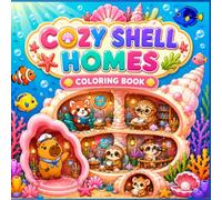 Cozy Shell Homes Coloring Book: Cute Ocean Animal Houses, Seashell Rooms, Underwater Homes and Fun Coloring Pages for Kids