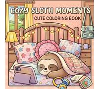 Cozy Sloth Moments Coloring Book: Cute Relaxing Sloth Coloring Pages Cozy Scenes for Stress Relief & Mindfulness Book for adults and girls Women, Moms & Lazy, Adorable Animal Lovers Page to color
