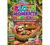 Cozy Sloth Moments Coloring Book: Relaxing Forest Adventures and Cute Animal Fun: Discover Peaceful Forest Escapes Filled with Adorable Sloths Cozy ... Relaxing Creative Fun for Adults and Teens